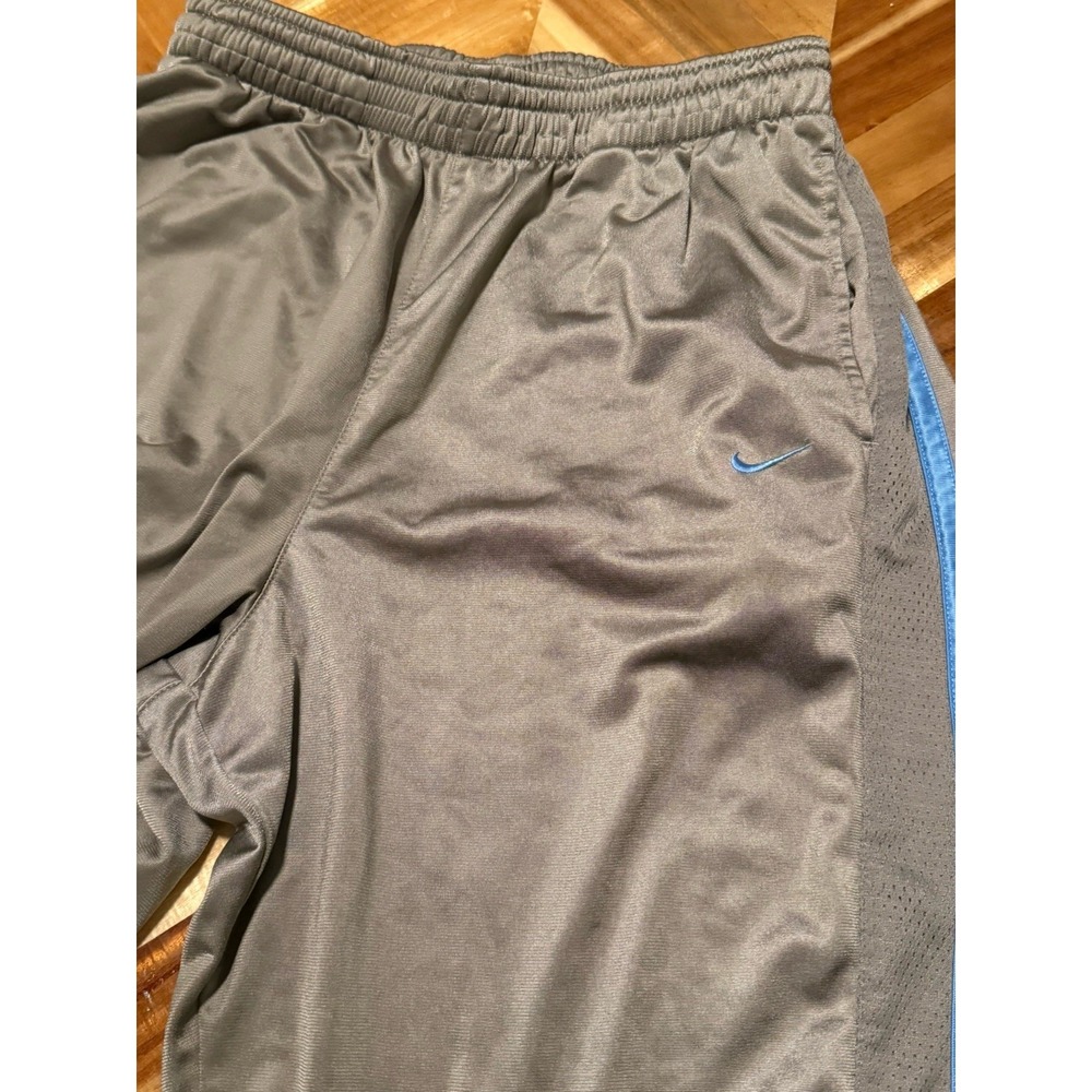 VTG Nike Basketball Pants Mens XL Gray Blue Stripe Gray Tag Y2K Zipper Ankle - Picture 4 of 7